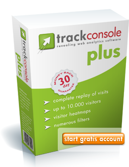 Gratis website analyse software - TrackConsole proefaccount