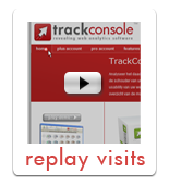 Demo web analytics replay visits TrackConsole